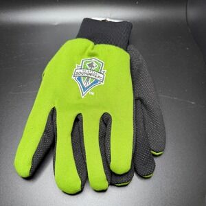 Seattle Sounders FC MLS Team Utility‎ Gloves Green Black Grip Work Gloves